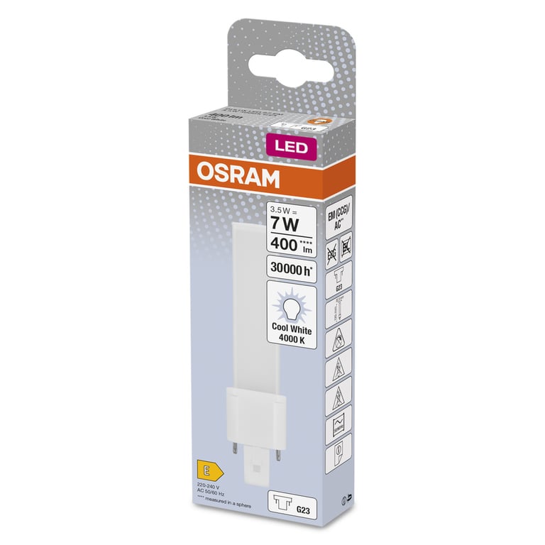 OSRAM DULUX® LED S EM &amp; AC MAINS 3.5W 840 G23