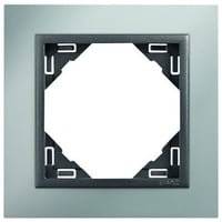 Efapel metallo/metaal afdekr. 1v chroom/grijs