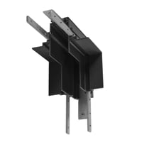 L-verbinder mechanisch, 48V TRACK, voor inbouwrail diep, stereo, zwart