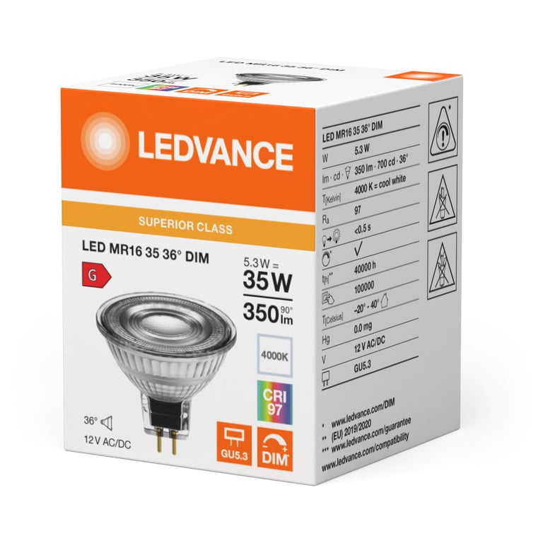 LED MR16 DIM S 6.3W 940 GU5.3