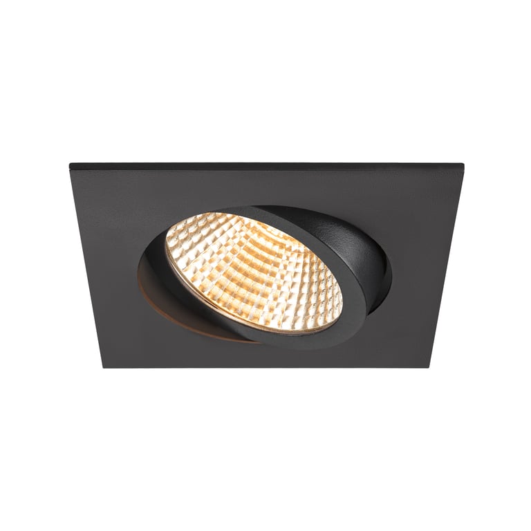 NEW TRIA® 95, plafondinbouwring, L: 11 B: 11 H: 2.6 cm, IP20, zwart