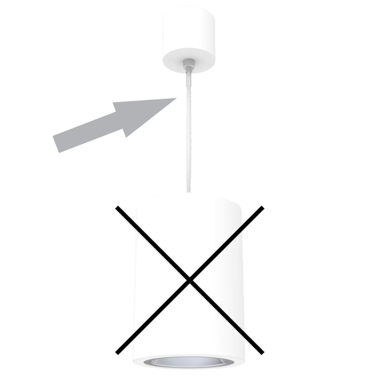 LUMIKO PENDEL-SET-WH - Pendelophanging voor Juno module, zonder opbouw