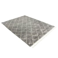 Berber vloerkleed hoogpolig Beni Ouarain Design 6 Wit