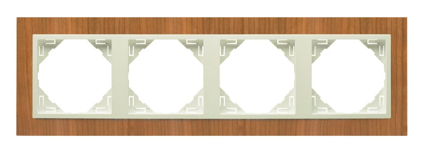 Efapel arbore/hout afdekr. 4v kersenhout/creme