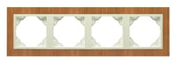 Efapel arbore/hout afdekr. 4v kersenhout/creme