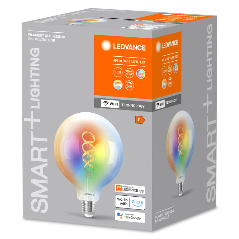 SMART+WIFI Filament Globe RGBTW E27