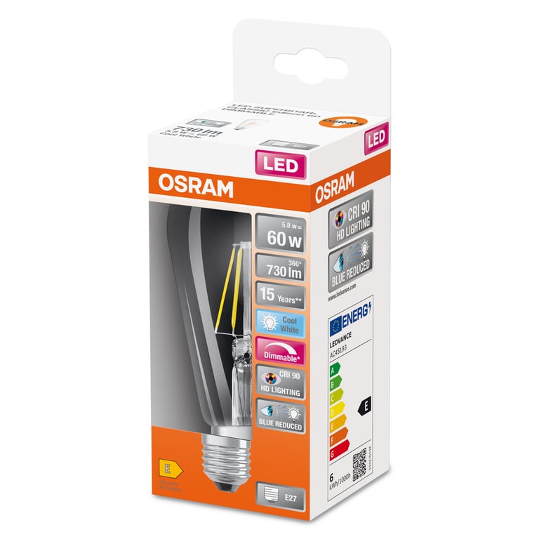 LED SUPERSTAR PLUS CLASSIC EDISON FILAMENT 60 5.8 W/4000 K E27 (CS à