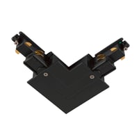 L-verbinder, voor S-TRACK 3-fase-inbouwrail, aarde rechts, zwart, DALI