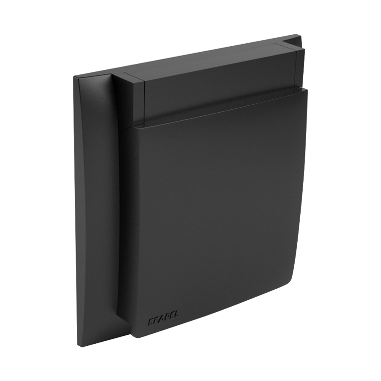 Efapel cpl.+deksel ip44 zwart