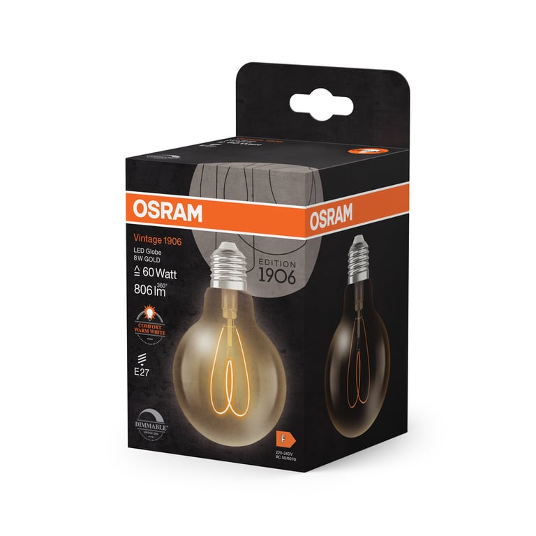 Vintage 1906 LED CLASSIC Globe Dimmable 8W 922 Gold E27