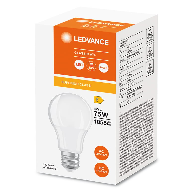 CLASSIC LAMPS FOR FACILITIES S 9W 840 FR E27