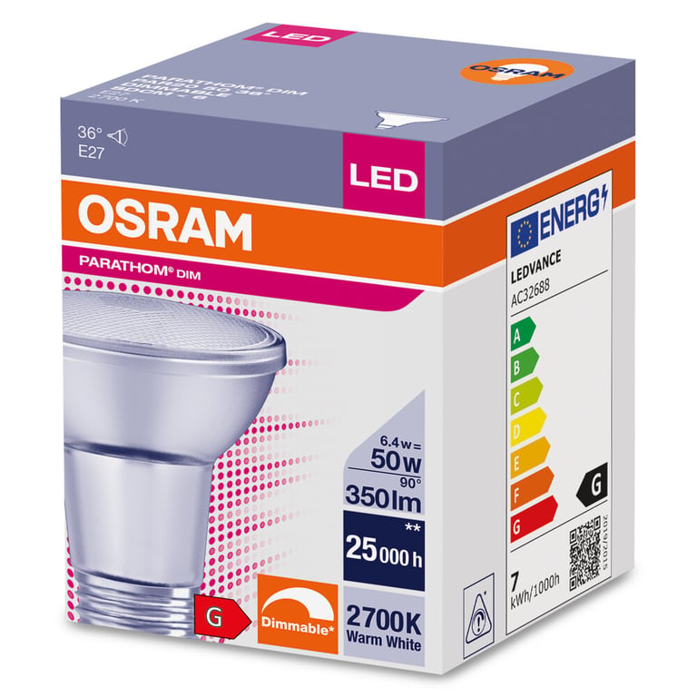 PARATHOM® DIM PAR20 50 36 ° 6.4 W/2700 K E27 (CS à 1 PCE)