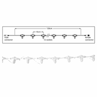 PS230 | hoofdkabel 120cm | 12 fitting | wit