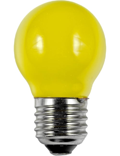 LED E27 Fila Ball G45x75 230V 1W AC Yellow Non-Dim