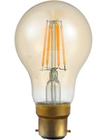 LED Ba22d Fila GLS A60x105 230V 400Lm 4W 825 AC Gold Dim