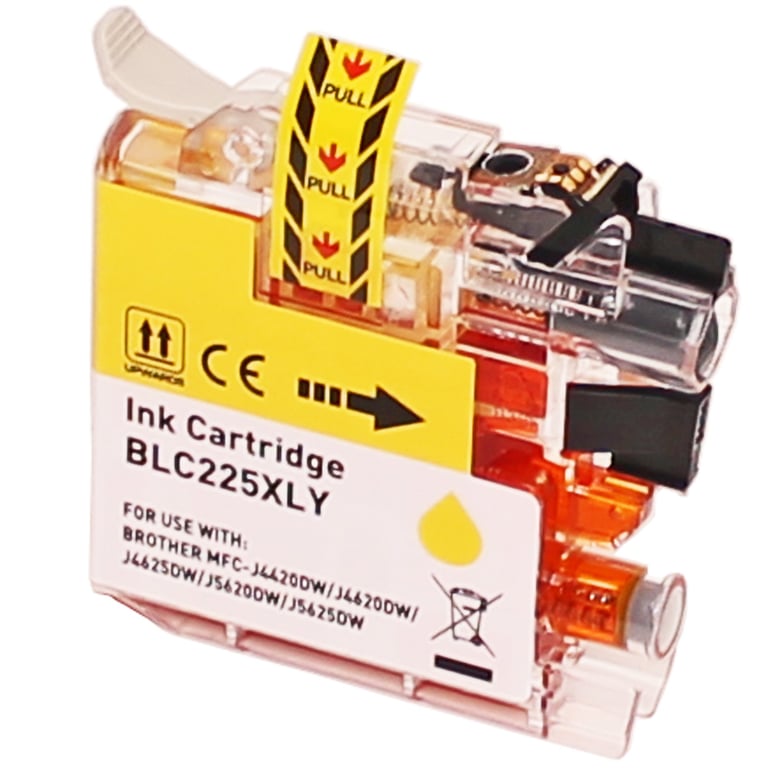 Brother LC-225XL Y inktcartridge yellow hoge capaciteit huismerk