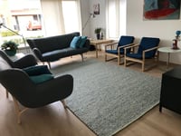 Wollen vloerkleed gevlochten Lisanne Mint 343