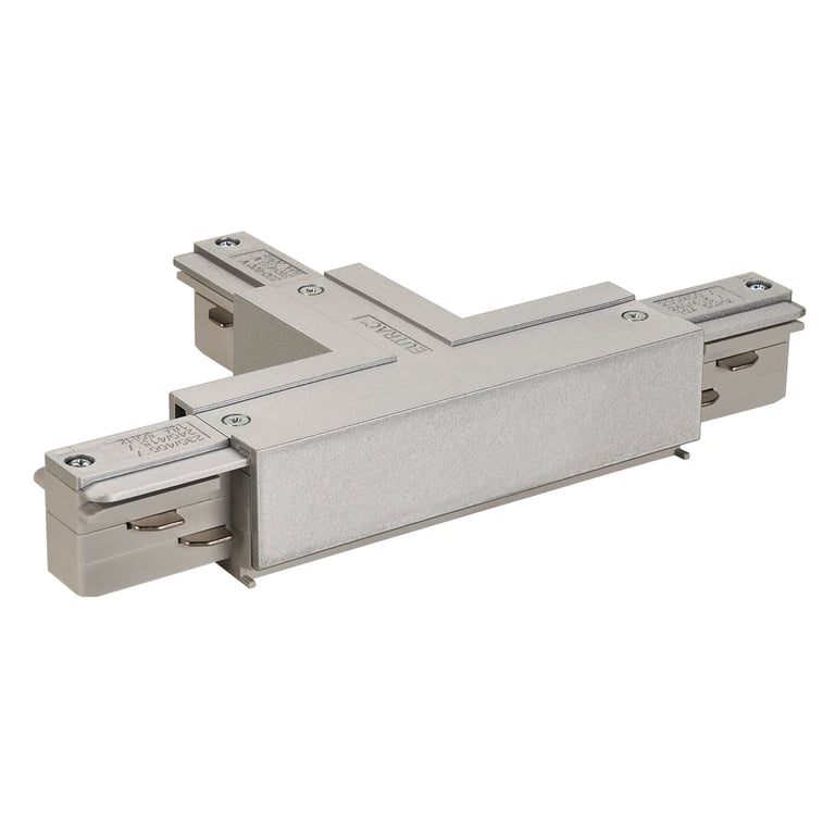 T-verbinder 2 voor 3-fase rail zilvergrijs