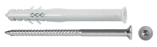 Kozijnplug nylon, met schroef 10-135 torx