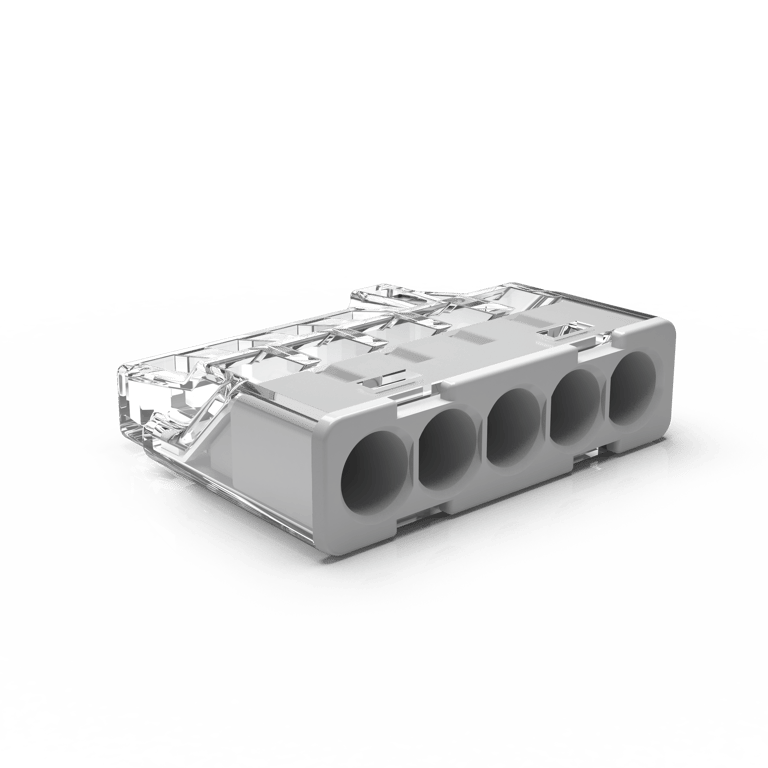transparante mini  lasklem 5V (massief 0.2-2,5 mm²)