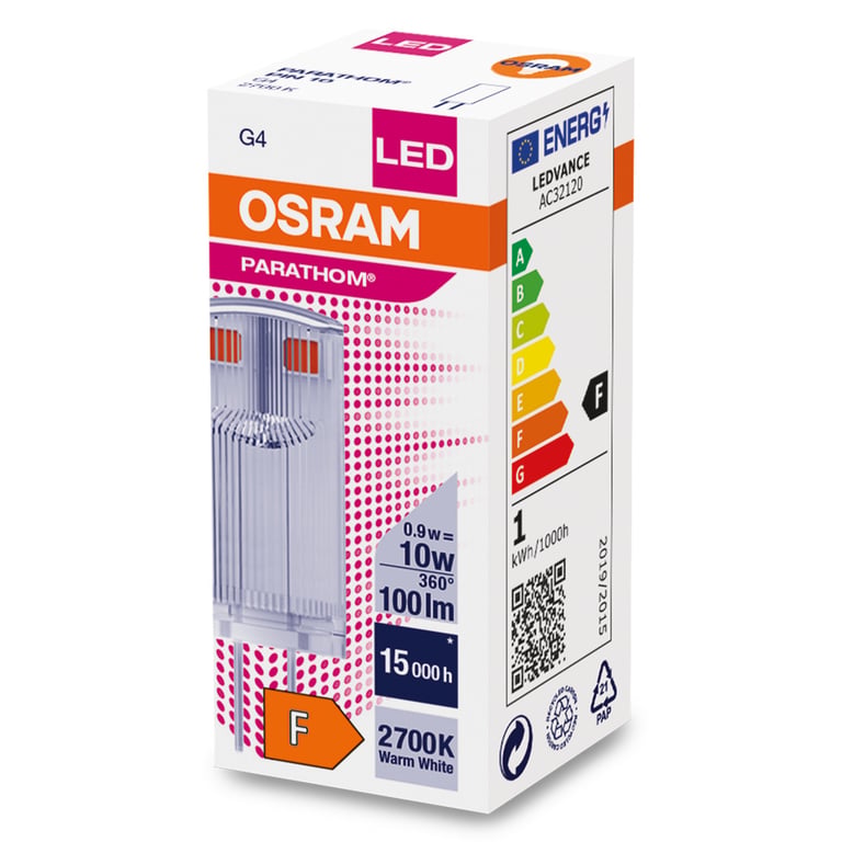 PARATHOM® LED PIN 12V 10 0.9 W/2700 K G4 (CS à 1 PCE)