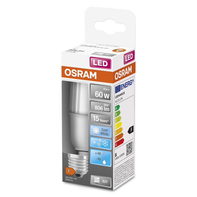 LED STAR STICK 60 FR 8 W/4000K E27 (CS à 1 PCE)