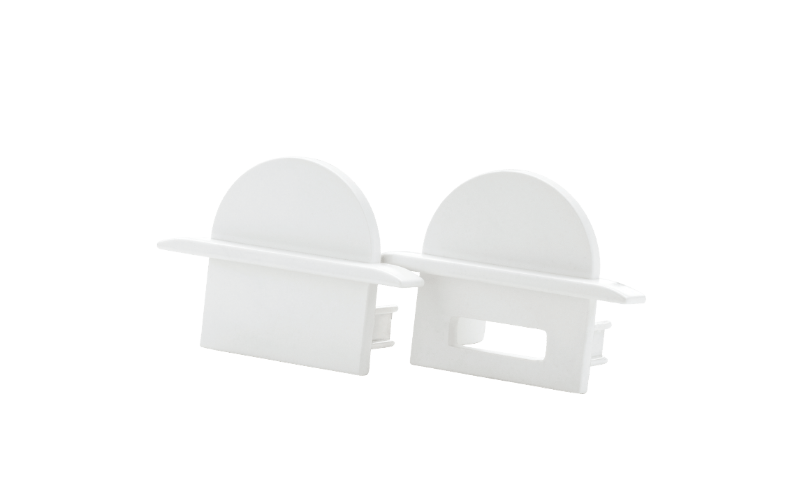 StripLine Wit Inbouw Eindstuk round kit