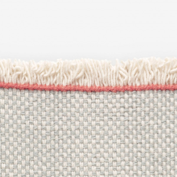 Kvadrat vloerkleed Duotone Wit Lichtblauw 0721