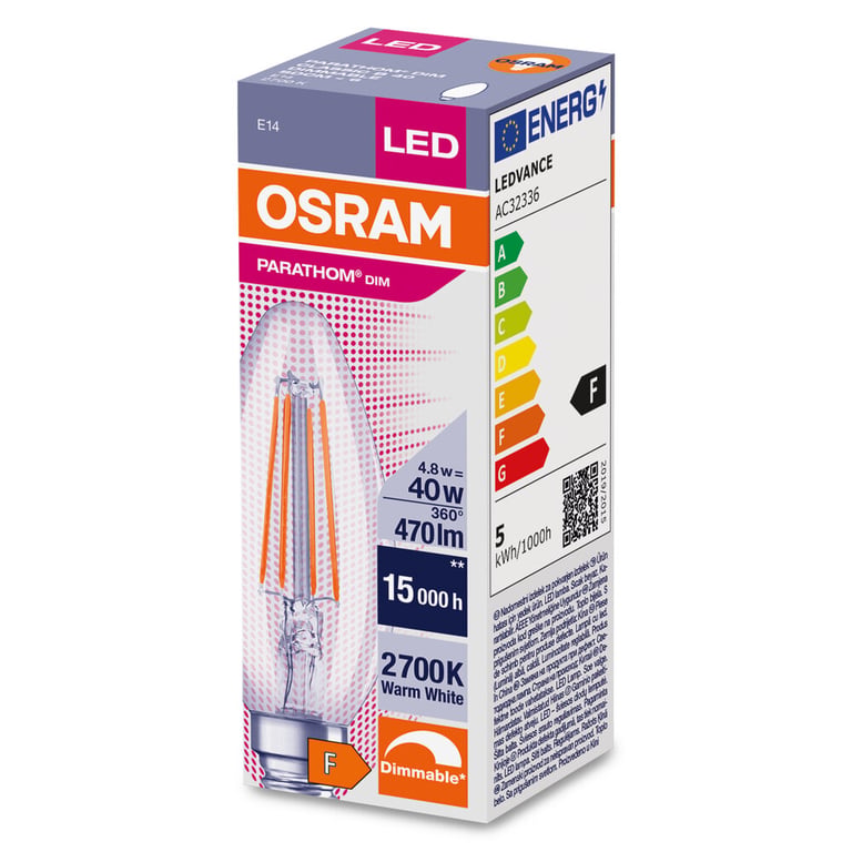 PARATHOM® CLASSIC B DIM 40 4.8 W/2700K E14