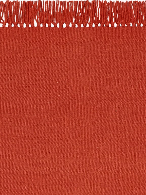 Kvadrat vloerkleed Kelim Coloured Fringes Rood C1010