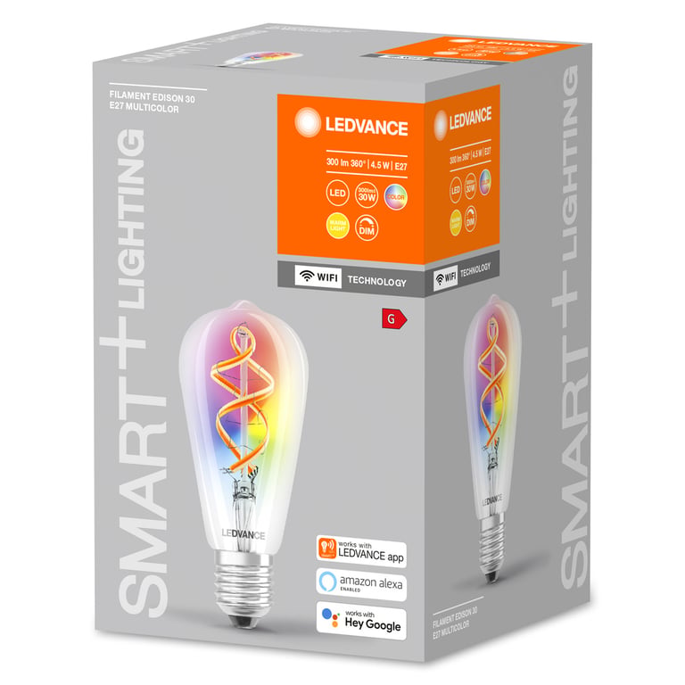 SMART+ WiFi Filament Edison RGBW 30 4.5 W/2700 K E27