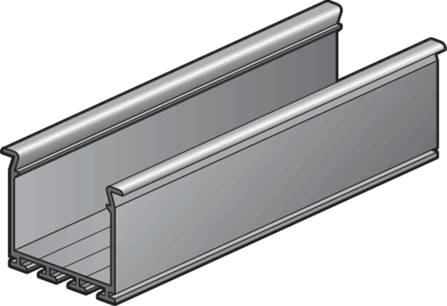 Niko - Breed architecturaal aluminium profiel, 2 m