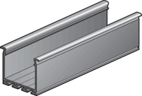 Niko - Breed architecturaal aluminium profiel, 2 m