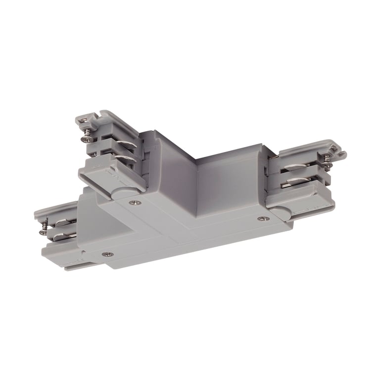 T-verbinder S-TRACK 3F-rail aarde R-versie z.grijs