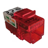 Efapel modular jack rj45 cat6 utp connector (250mhz) data/tel. rood