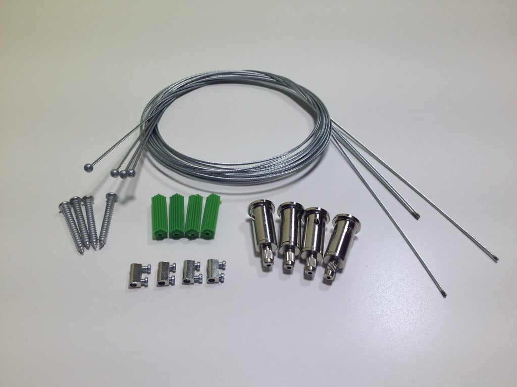 Pendelset RVS staalkabel 1.5m t.b.v. LED panel