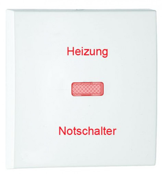 Efapel Wip Enkel/Puls/ Met Licht "Heizung Notschalter" Wit