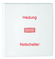 Efapel Wip Enkel/Puls/ Met Licht "Heizung Notschalter" Wit