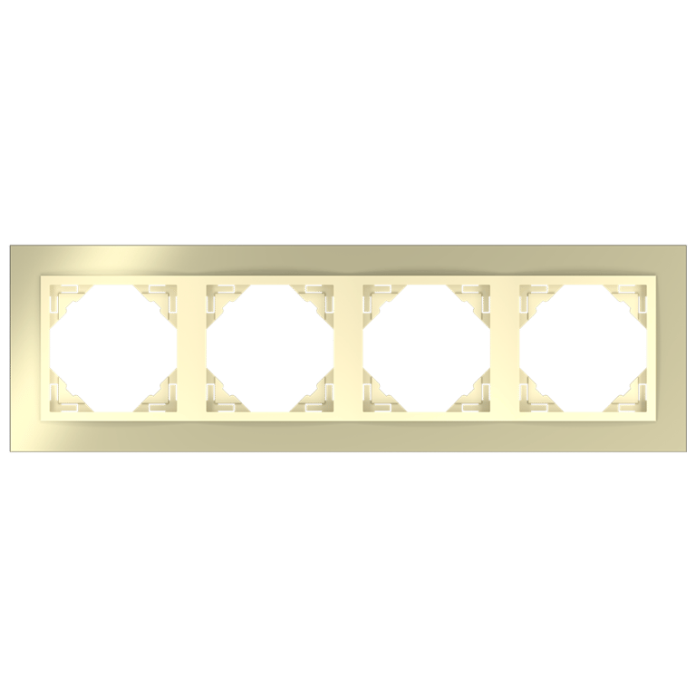 Efapel metallo/metaal afdekr. 4v goud/goud