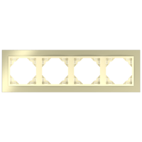 Efapel metallo/metaal afdekr. 4v goud/goud
