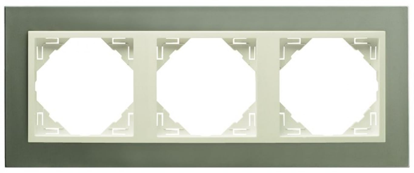 Efapel metallo/metaal afdekr. 3v titanium/parel