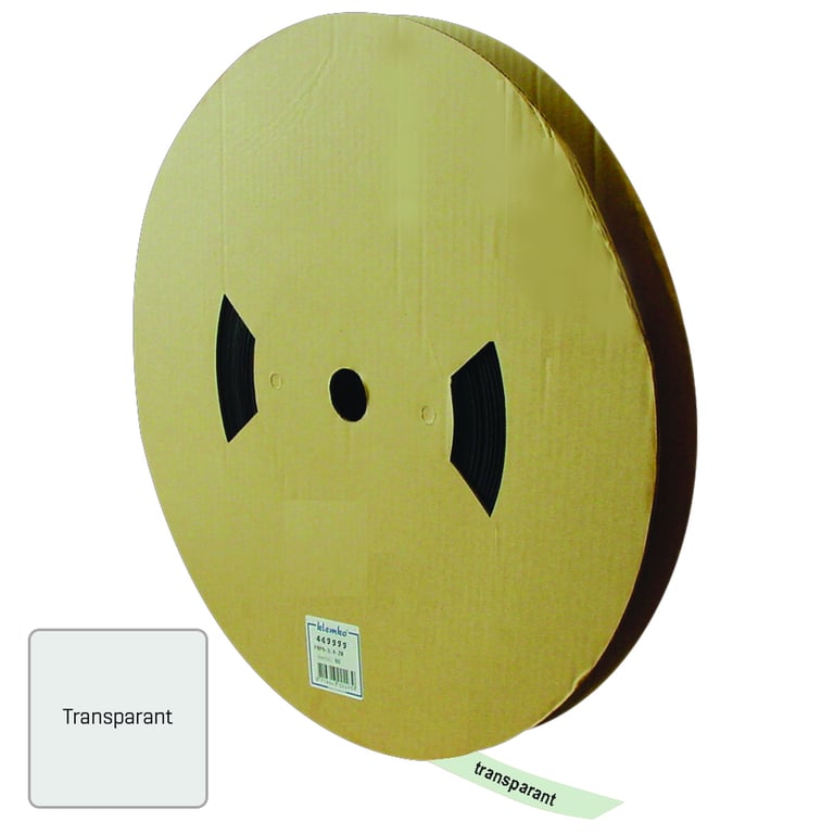 KLEMKO FP1-TR-1.2 - Haspel Krimpkous Polyolefin Transparant krimpt 1:2