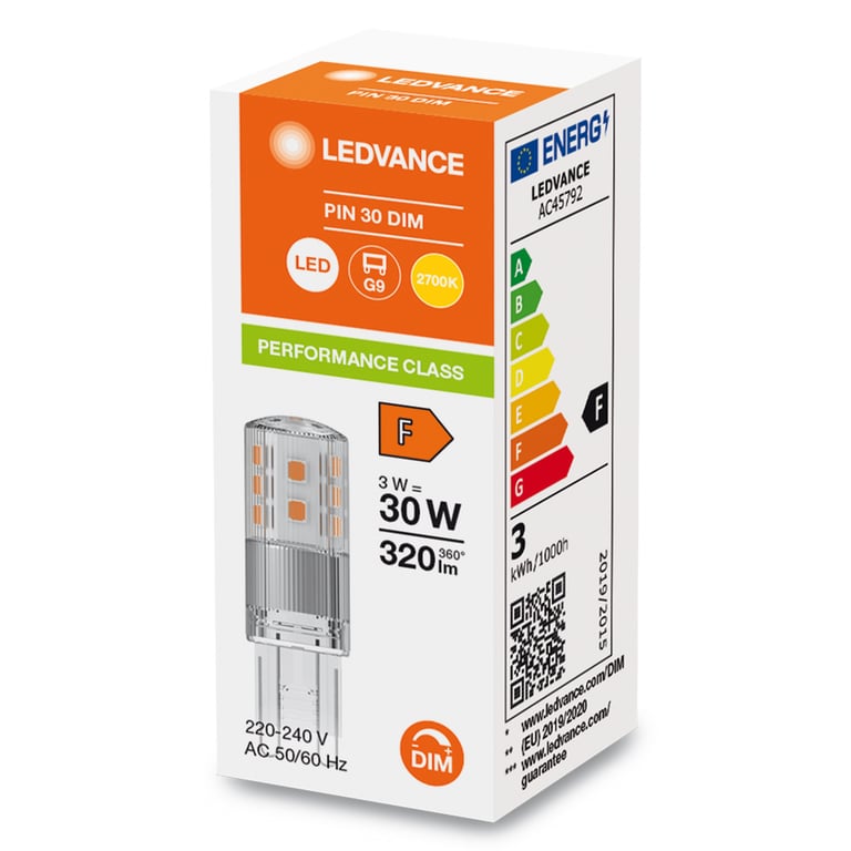 LED PIN G9 DIM P 3W 827 CL G9