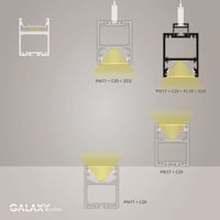 PN17|| LED profiel 200 cm symmetrisch LED strips max. 30 mm
