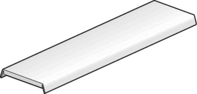 Niko - Brede vlakke milky white cover, 2 m