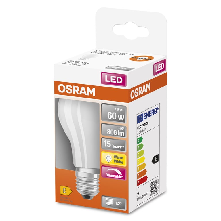 LED Retrofit CLASSIC A DIM 60 FR 7 W/2700K E27