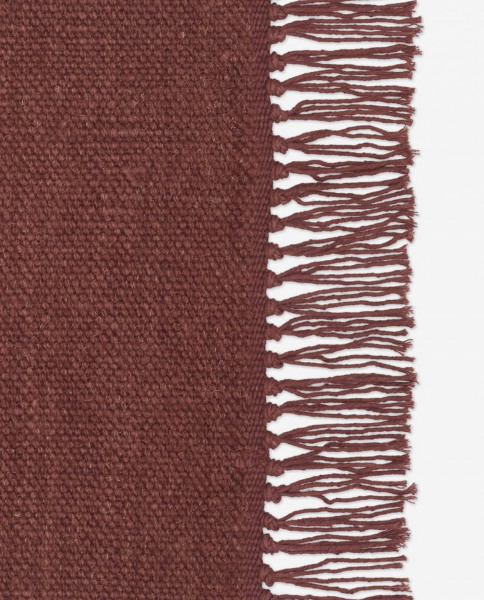 Kvadrat vloerkleed Vintage Plain Bordeaux Rood 0010