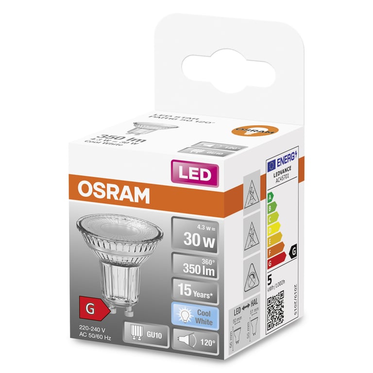 LED STAR PAR16 50 120° 4.3 W/4000K GU10 (CS à 1 PCE)