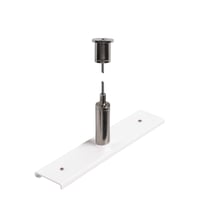Railverstevigingsplaat met ophangset, 48V TRACK, 3 m staalkabel, wit