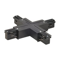 X-verbinder voor 3-fase rail zwart